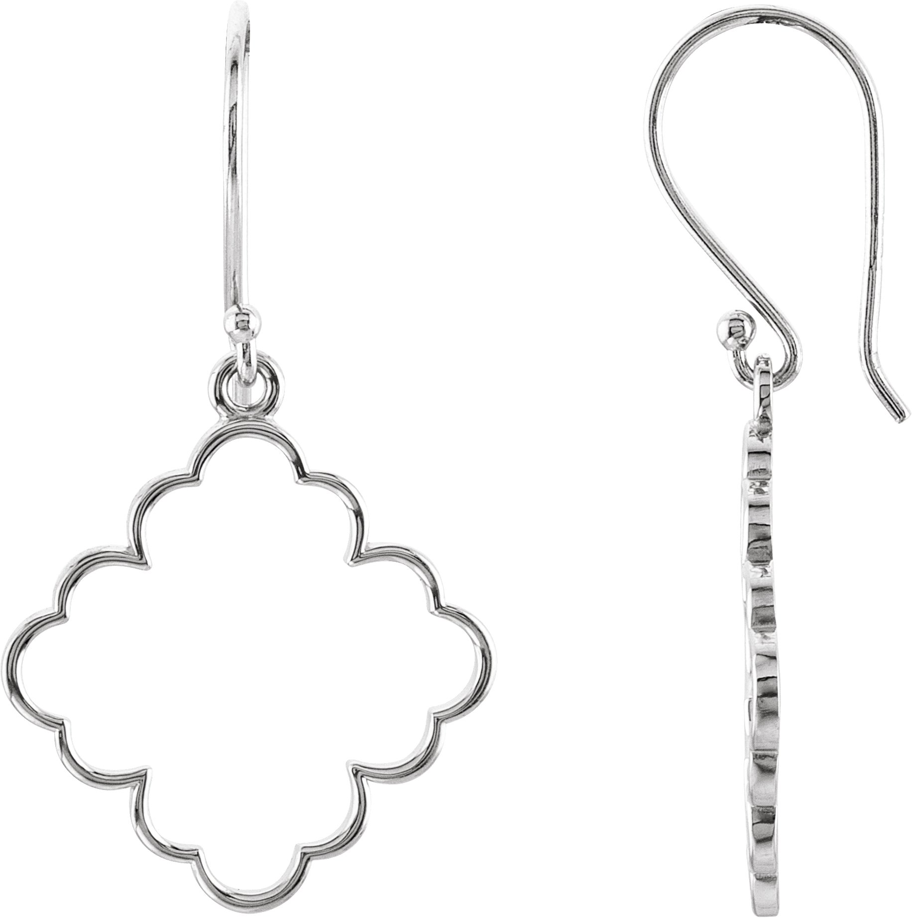 14K White Decorative Earrings