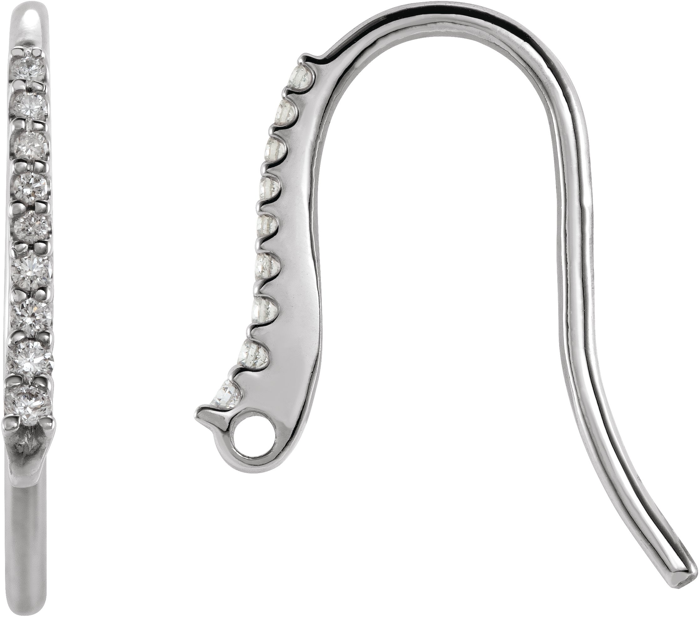 Accented Bishop Hook Earring Top
