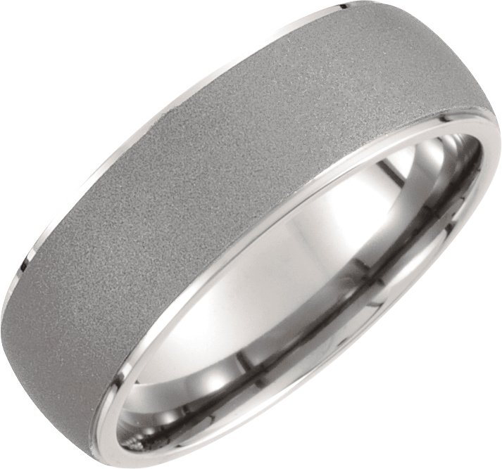 Titanium 7.5 mm Oxidized Center Rounded Band Size 8 Ref 3133925