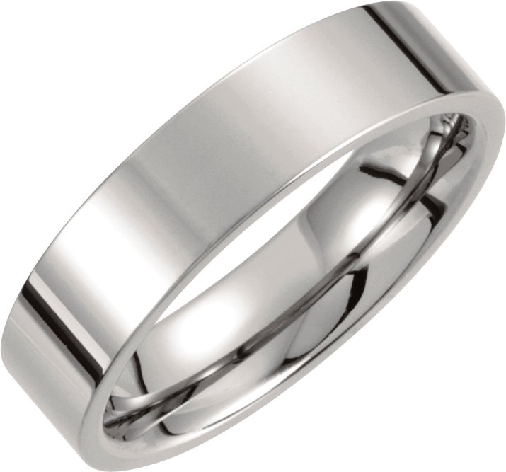 Titanium 6 mm Flat Polished Band Size 6.5 Ref 2979842