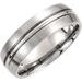Titanium 7 mm Grooved & Satin Finished Band Size 10