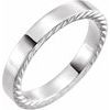 Continuum Sterling Silver 4 mm Rope Pattern Band Size 4.5 Ref 16537682