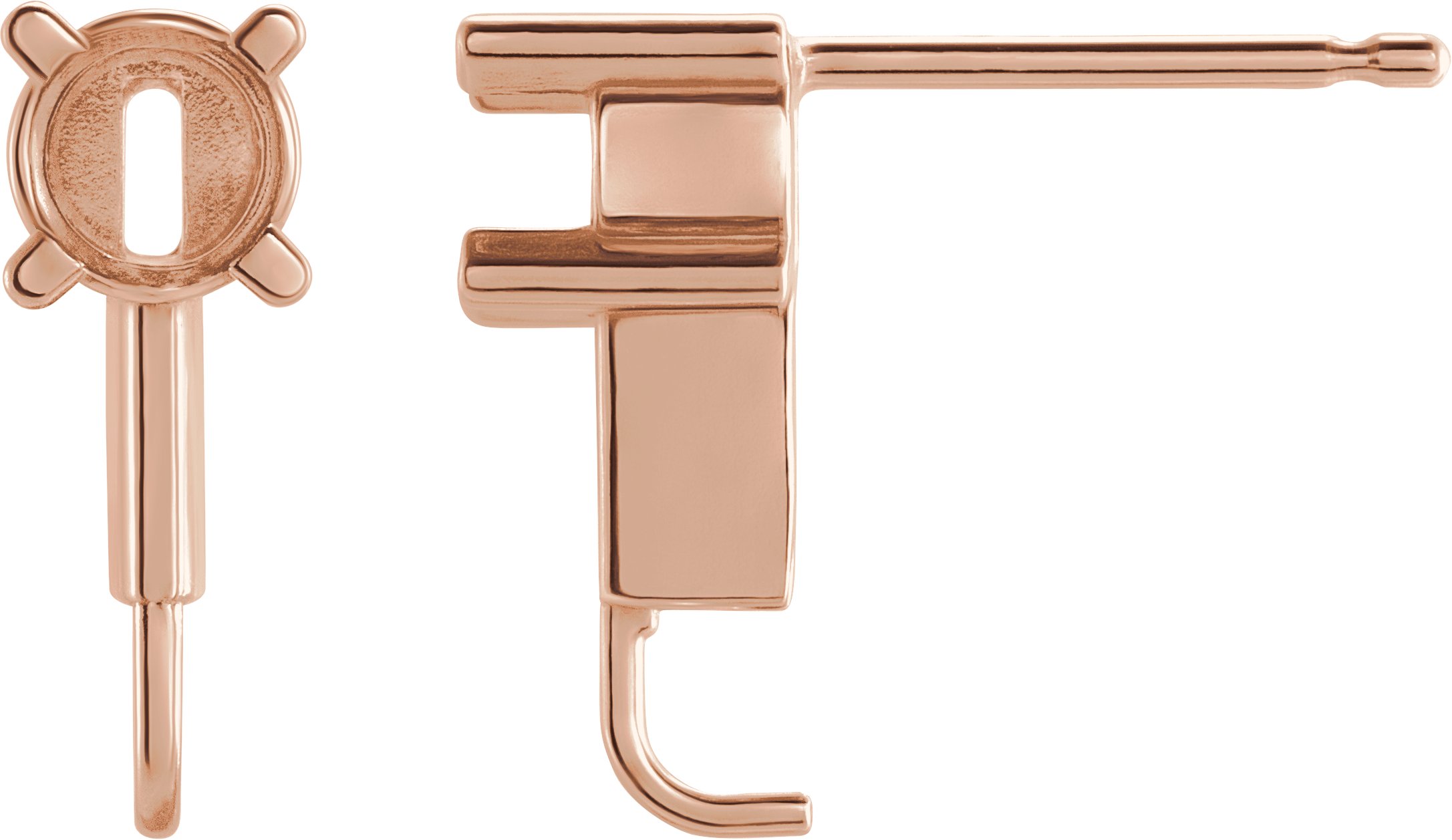 Round 4-Prong Earring Top