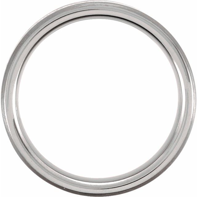 Tungsten & Sterling Silver 6.3 mm Swiss-Cut Band Size 10