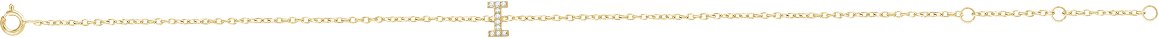 14K Yellow .05 CTW Diamond Initial I 6-7 Bracelet