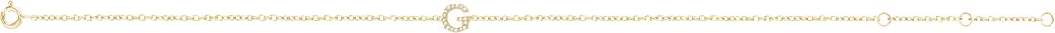 14K Yellow .05 CTW Diamond Initial G 6-7 Bracelet