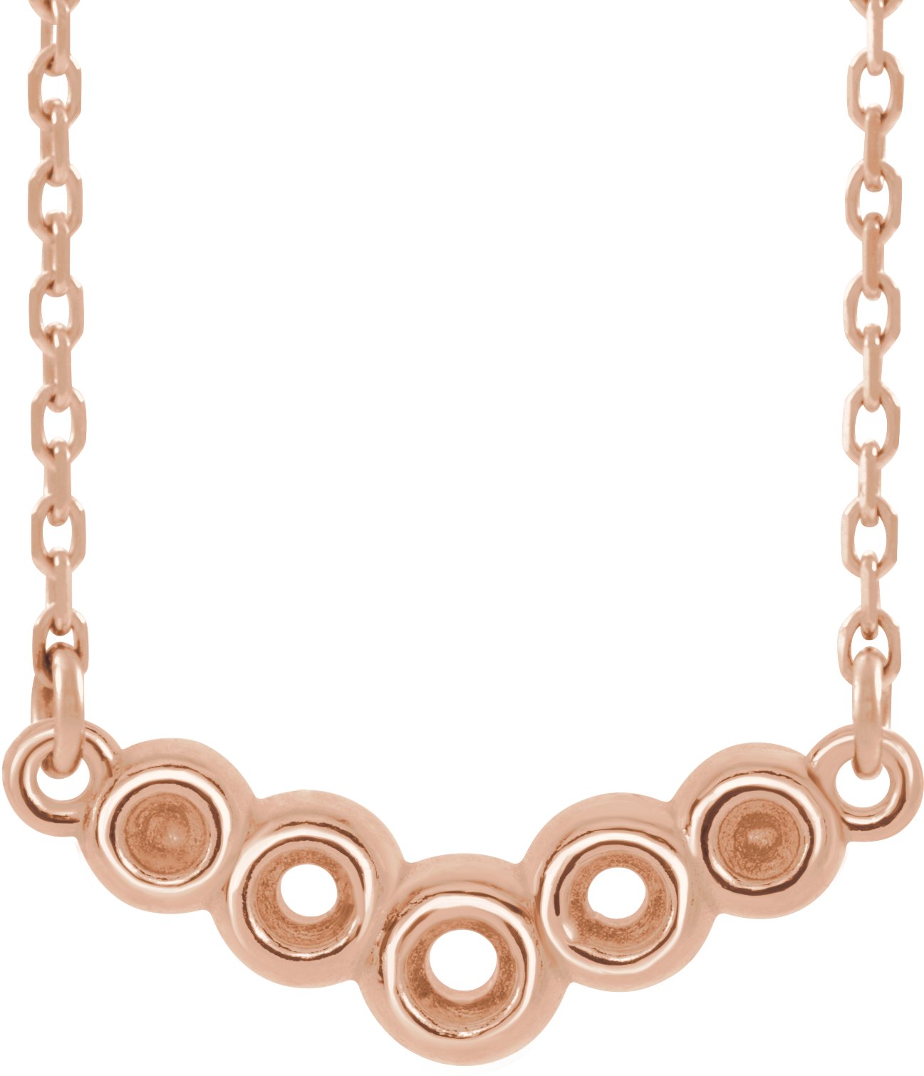 Bezel-Set "V" Necklace or Center