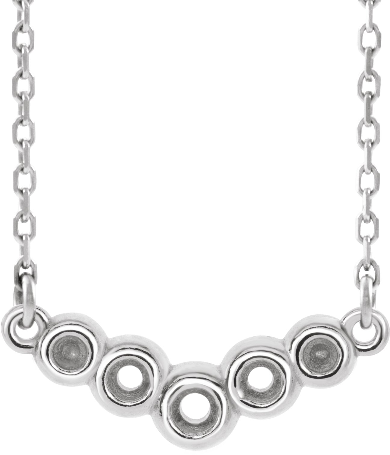 Bezel-Set "V" Necklace or Center
