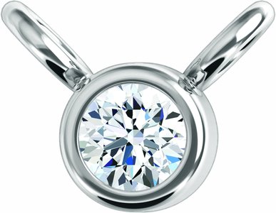 Round Bezel-Set Necklace Center