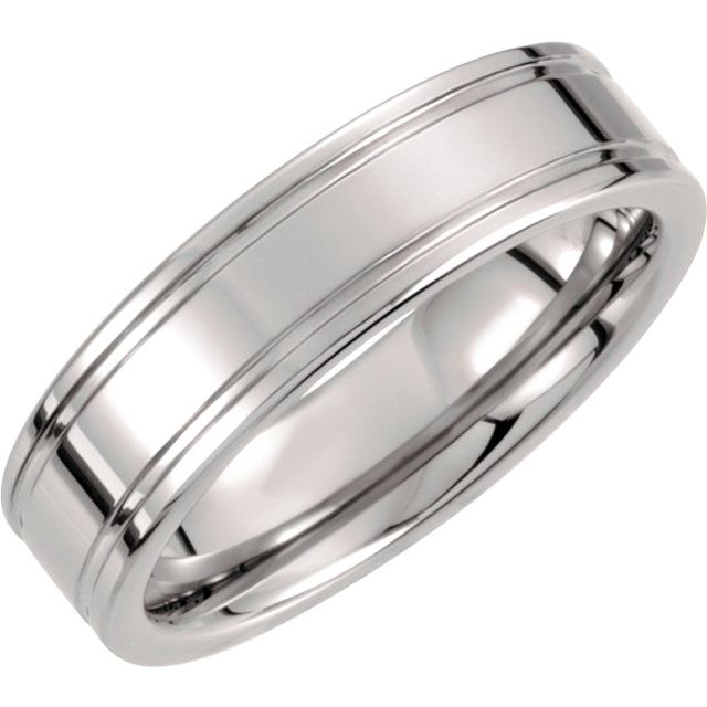 Tungsten 6 mm Grooved Band Size 6.5