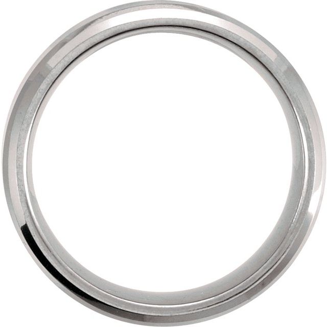 Tungsten 8 mm Beveled-Edge Band with Satin Center Size 10