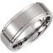 Tungsten 8 mm Rounded Edge Band with Satin Finish Size 10