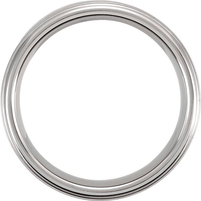 Tungsten 8 mm Rounded Edge Band with Satin Finish Size 10