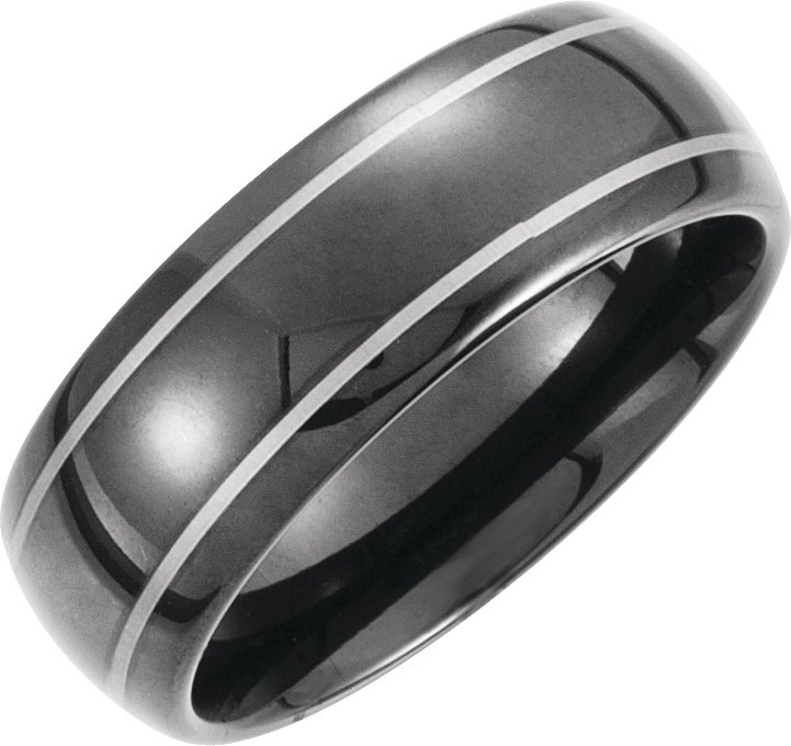 Tungsten 8.3 mm Band with Black Immersion Plating Size 12.5   