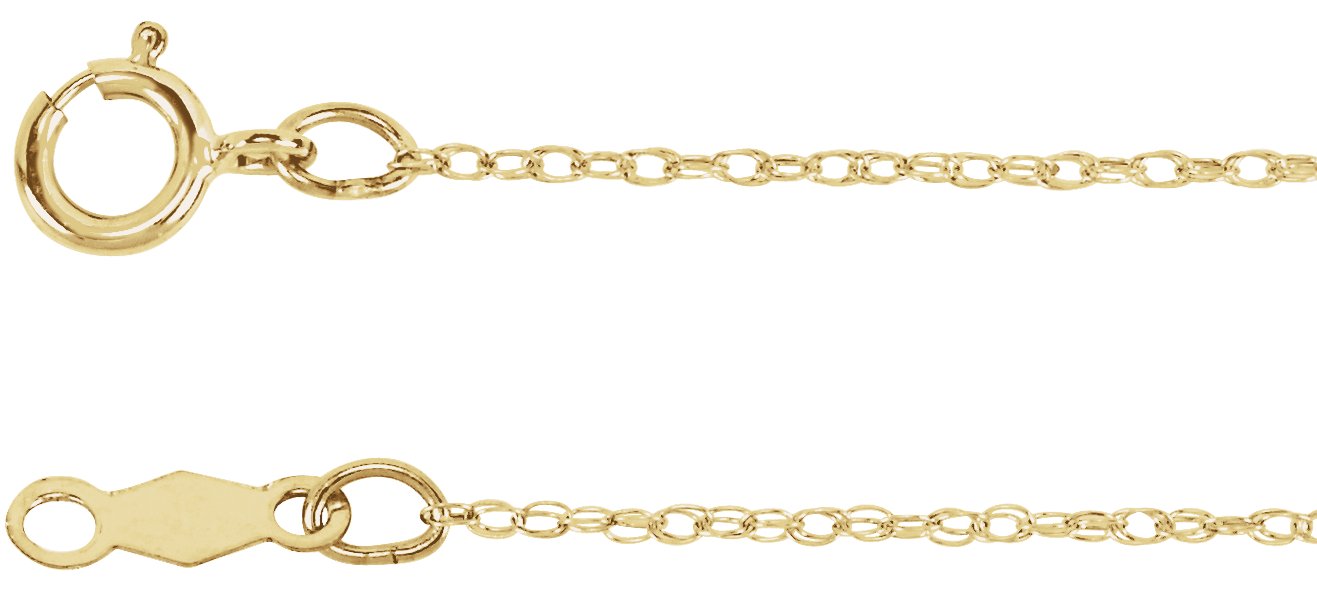 14K Yellow .75 mm Rope 20" Chain