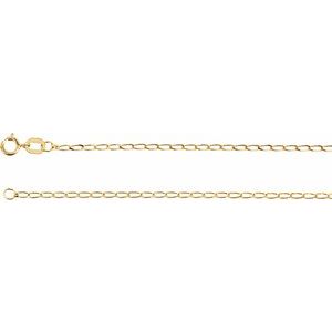 14K Yellow 1.25 mm Solid Curb Chain 24" Chain
