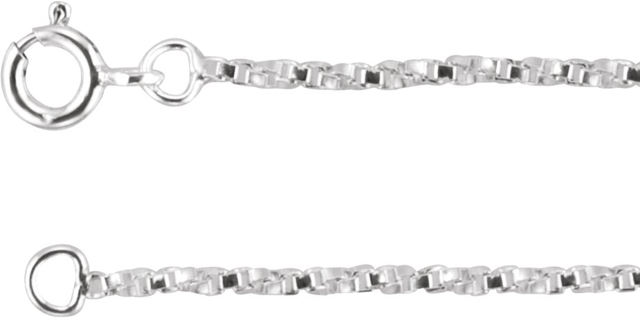 1.45 mm Twisted Box Chain – Sterling Silver