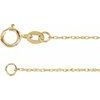 14K Yellow 1 mm Solid Rope 18 inch Chain Ref. 191512
