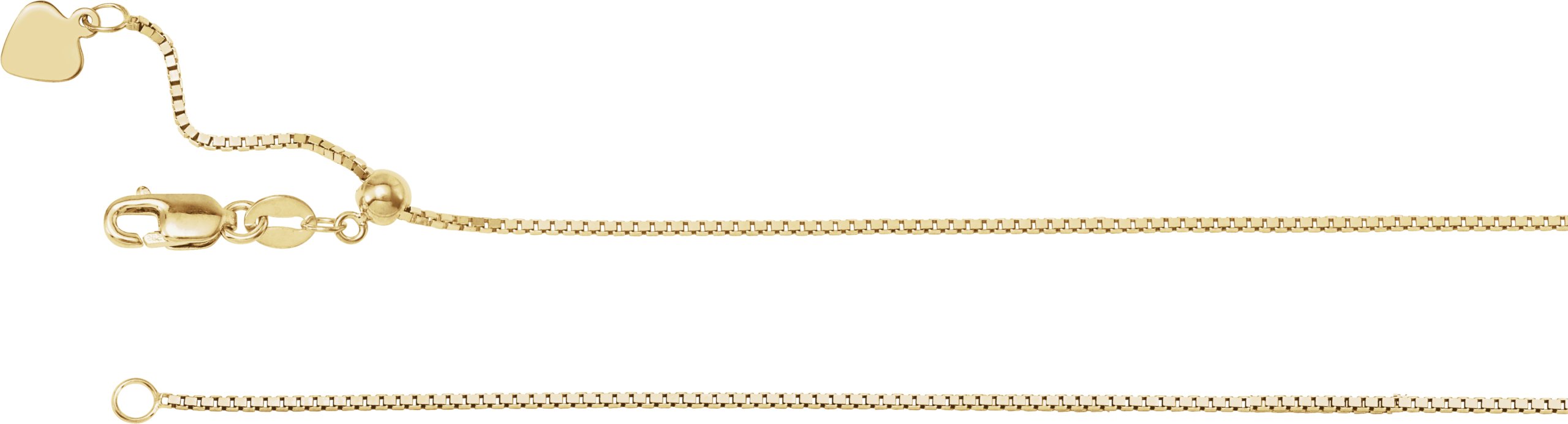 14K Yellow .85 mm Adjustable Box 22" Chain