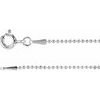 1mm Sterling Silver Bead Chain with Spring Ring Clasp 20 inch Ref 833108