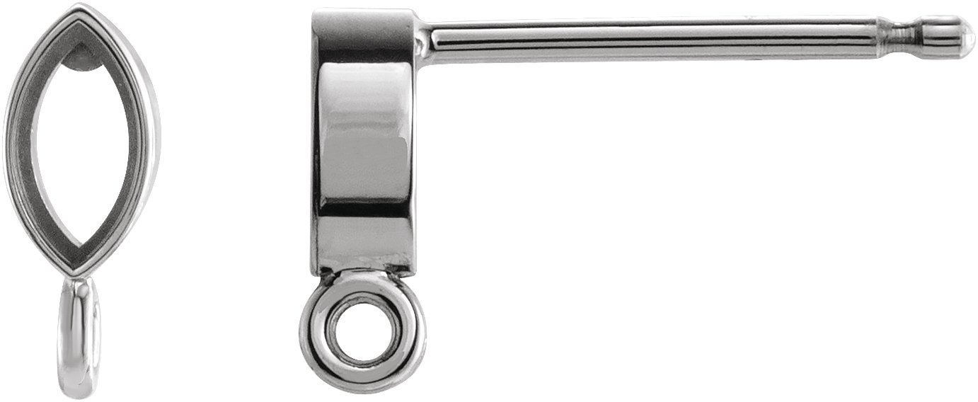 Bezel-Set Earring Top
