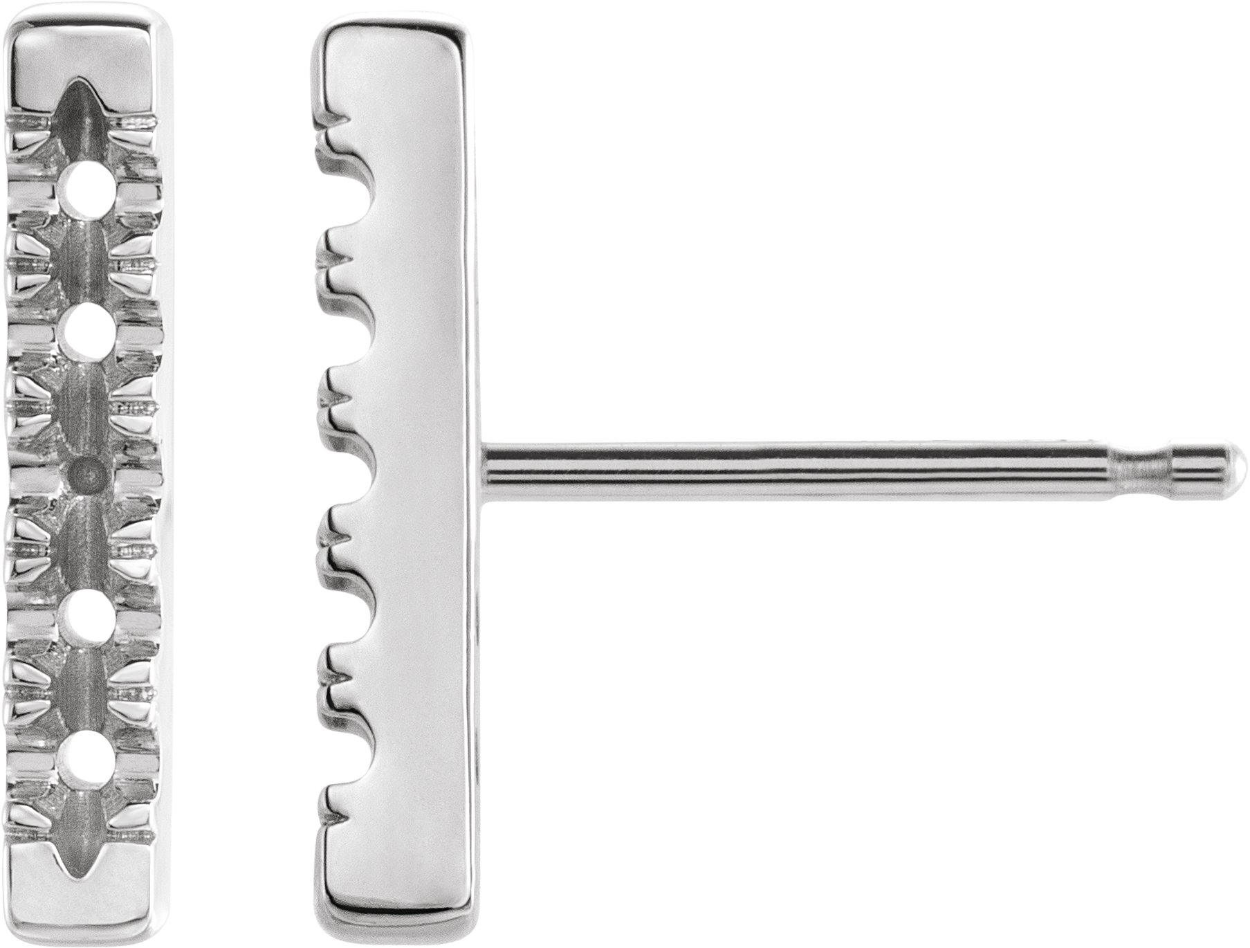 French-Set Bar Earrings