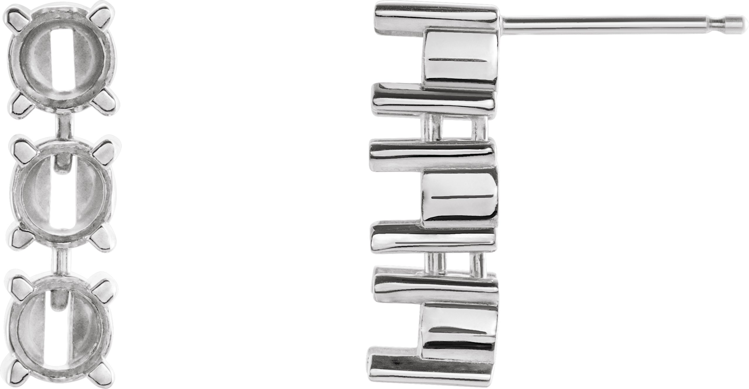 Three-Stone Earrings