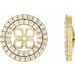 14K Yellow 3/4 CTW Natural Diamond Earring Jackets for 8 mm Pearl Stud Earrings