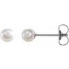 14K White Akoya Cultured Pearl Earrings Ref. 16535507