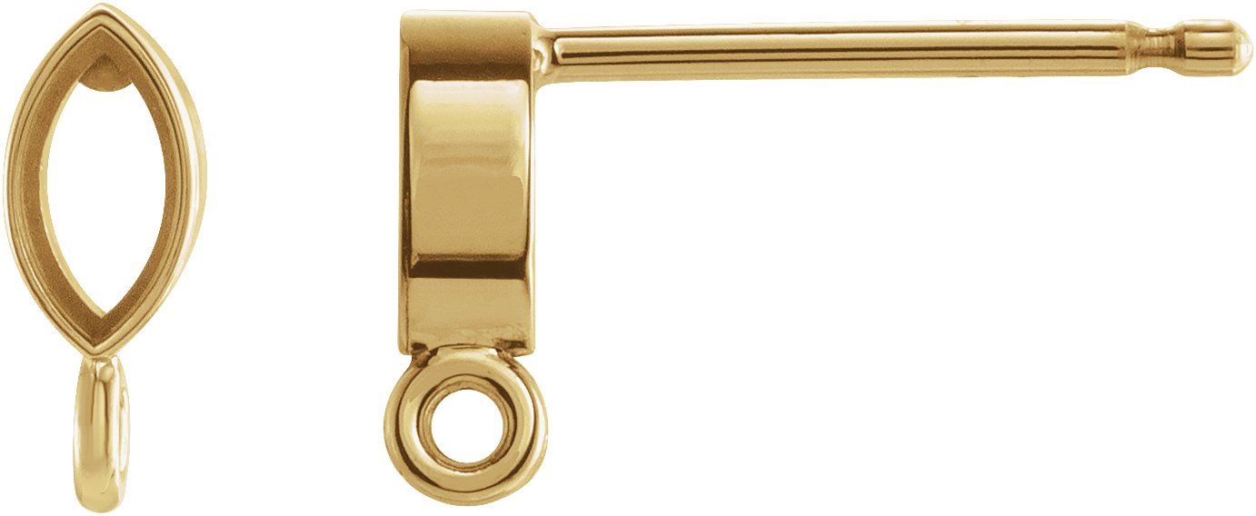 Bezel-Set Earring Top