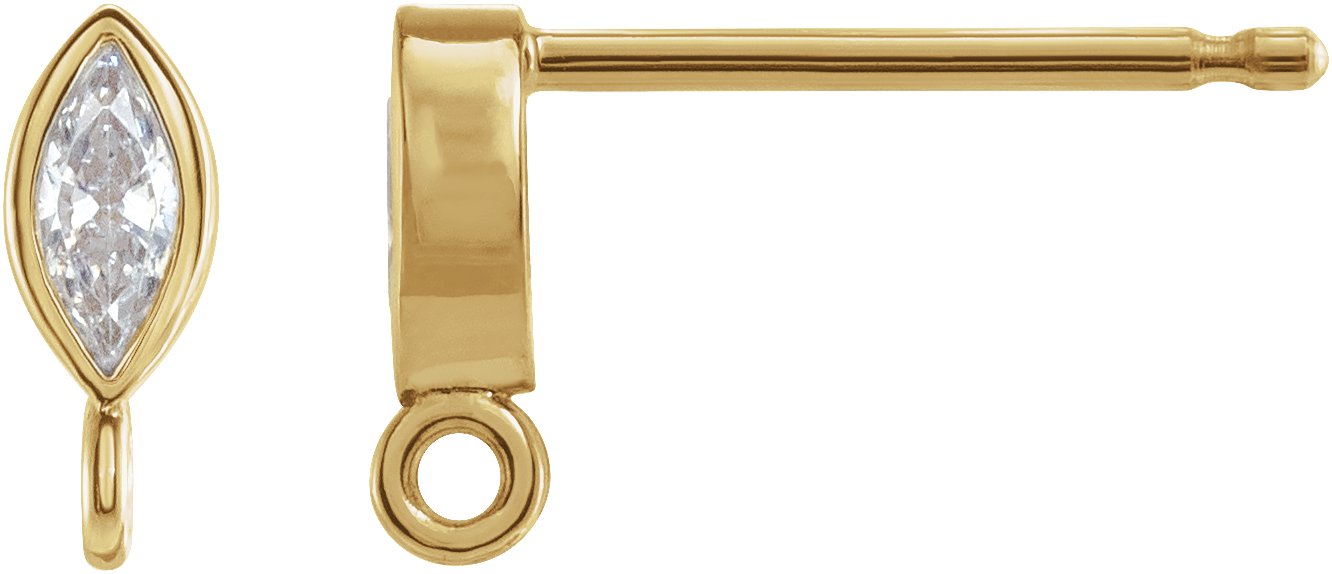 Bezel-Set Earring Top