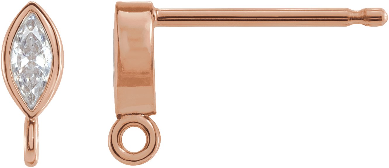 Bezel-Set Earring Top