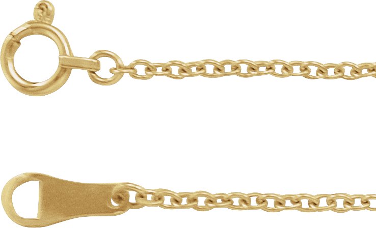 18K Yellow 1.5 mm Cable 20" Chain