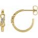 14K Yellow .08 CTW Natural Diamond Infinity-Inspired Hoop Earrings