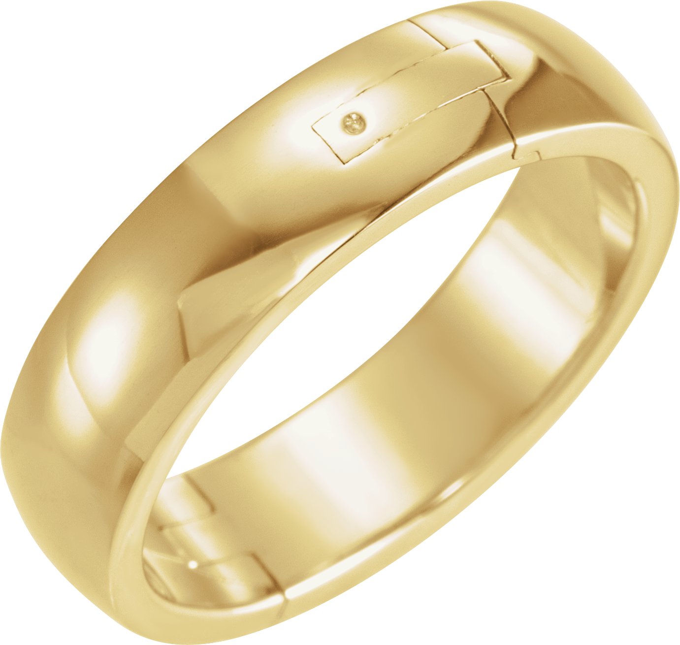 14K Yellow 6 mm CLIQ® Hinged Adjustable Band Size 10.5