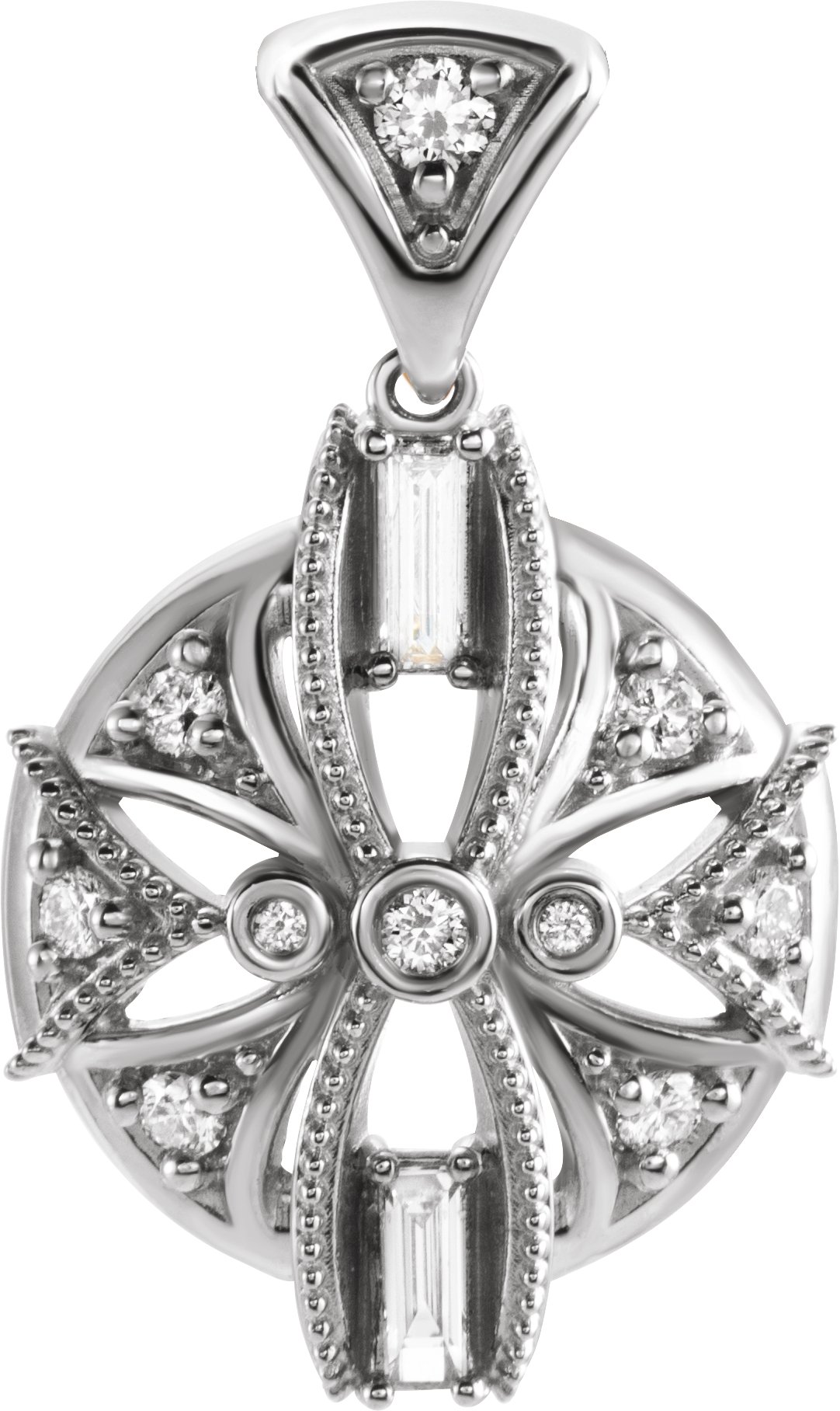 Platinum .25 CTW Diamond Vintage Inspired Pendant Ref. 16508325