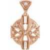 14K Rose .25 CTW Diamond Vintage Inspired Pendant Ref. 16508324