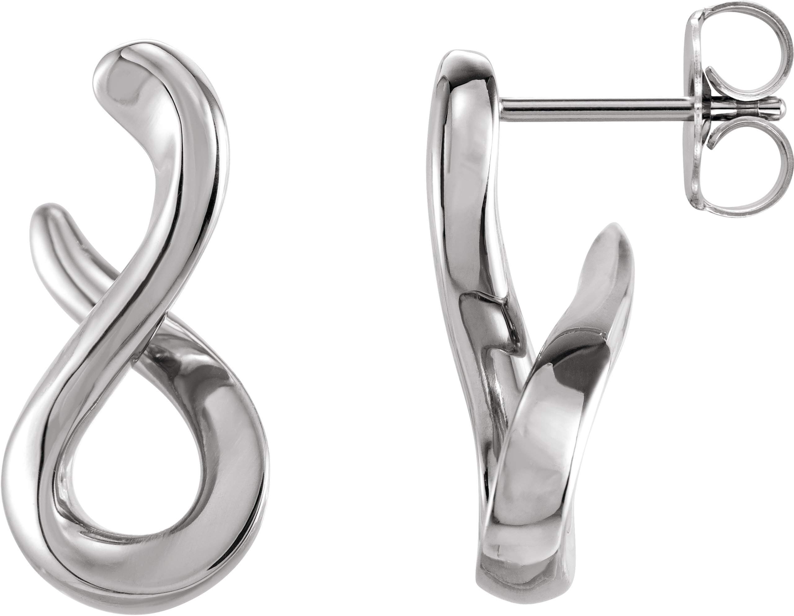 Sterling Silver Infinity-Inspired Drop Earrings