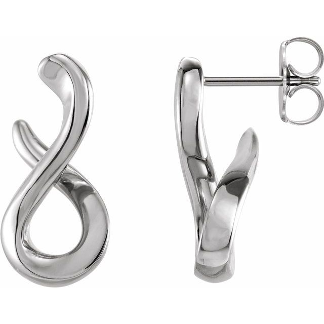 Sterling Silver Infinity-Inspired Drop Earrings