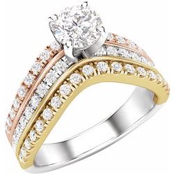 Multi-color Engagement Ring or Band