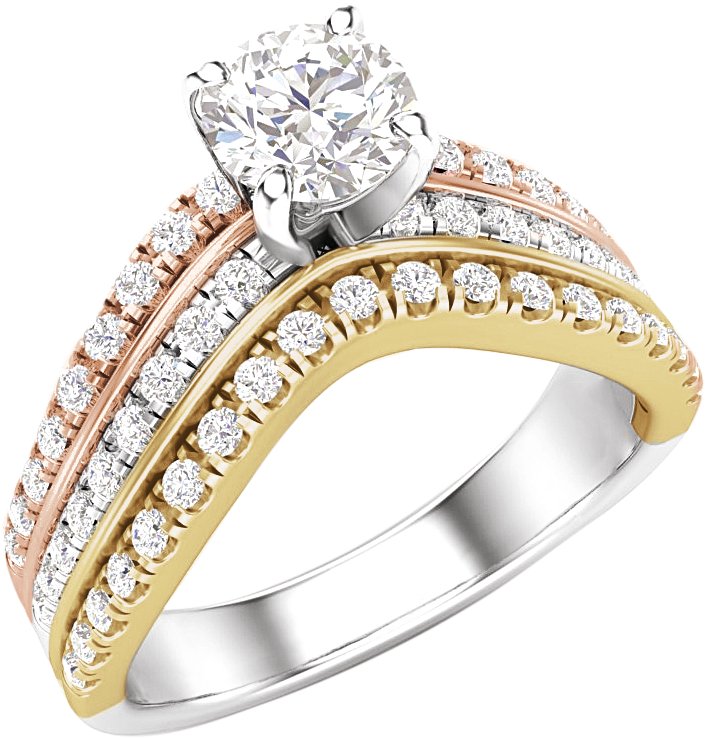 Multi-color Engagement Ring or Band