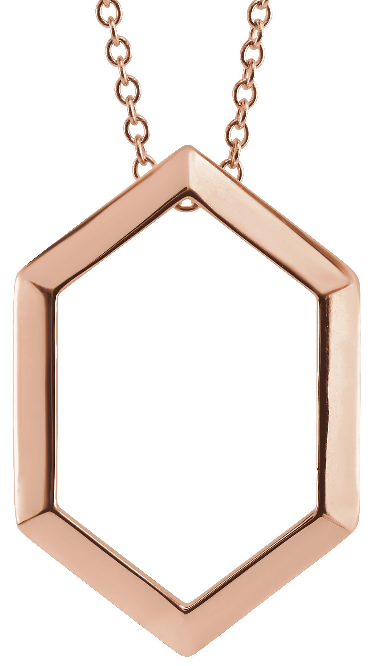 14K Rose Geometric 16-18" Necklace