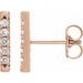 14K Rose 1/8 CTW Natural Diamond French-Set Bar Earrings
