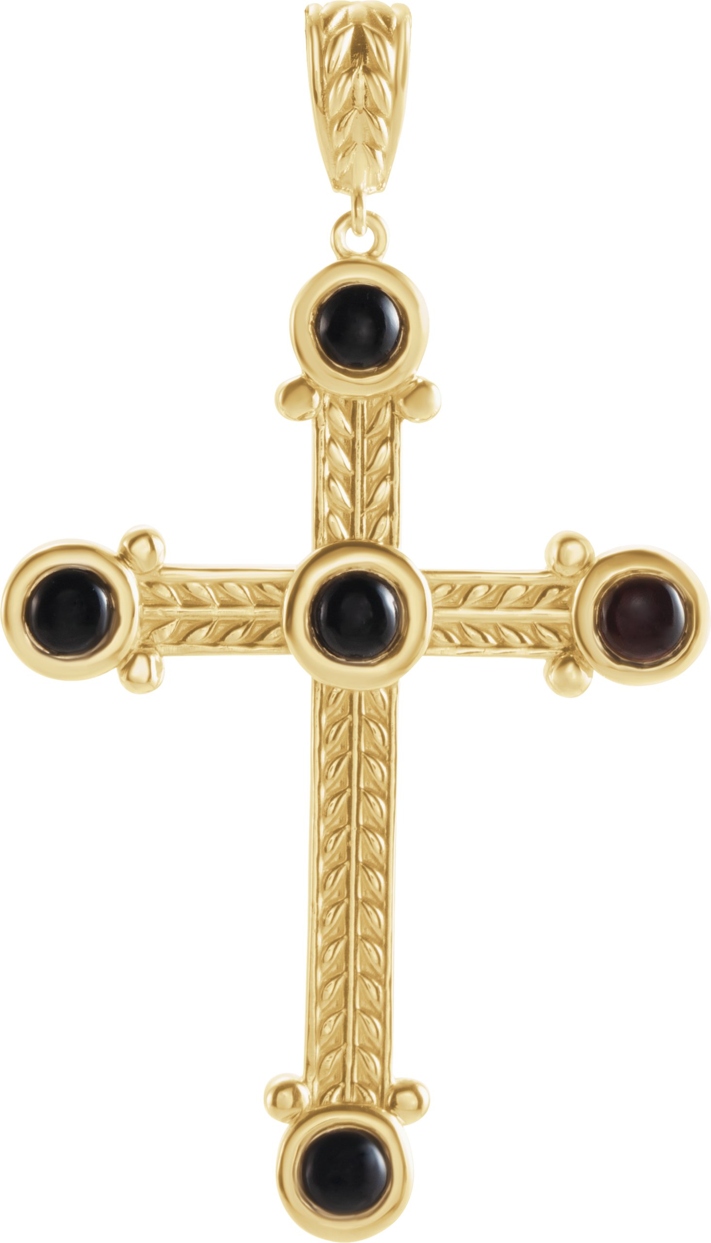 14K Yellow Onyx Cross Pendant Ref. 16616254