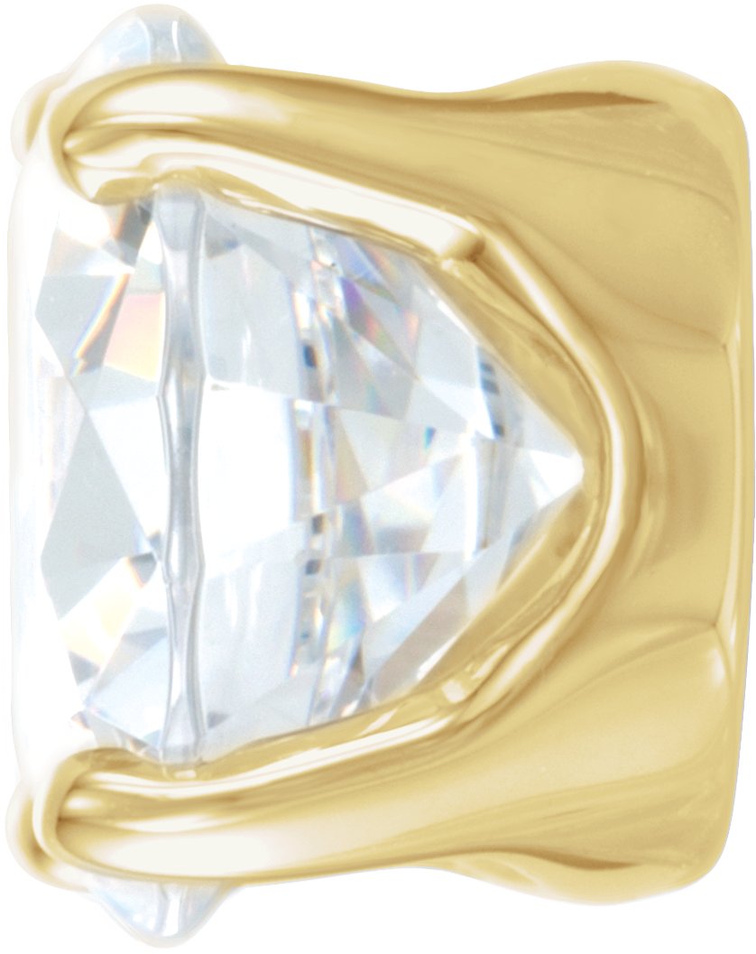Round 4-Prong Closed Back Earring Setting