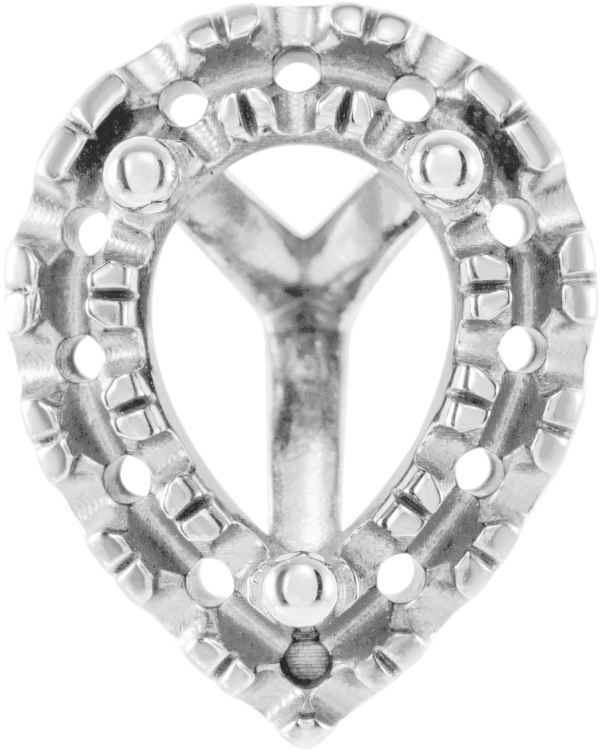 French-Set Cocktail-Style Halo-Style Earring Setting