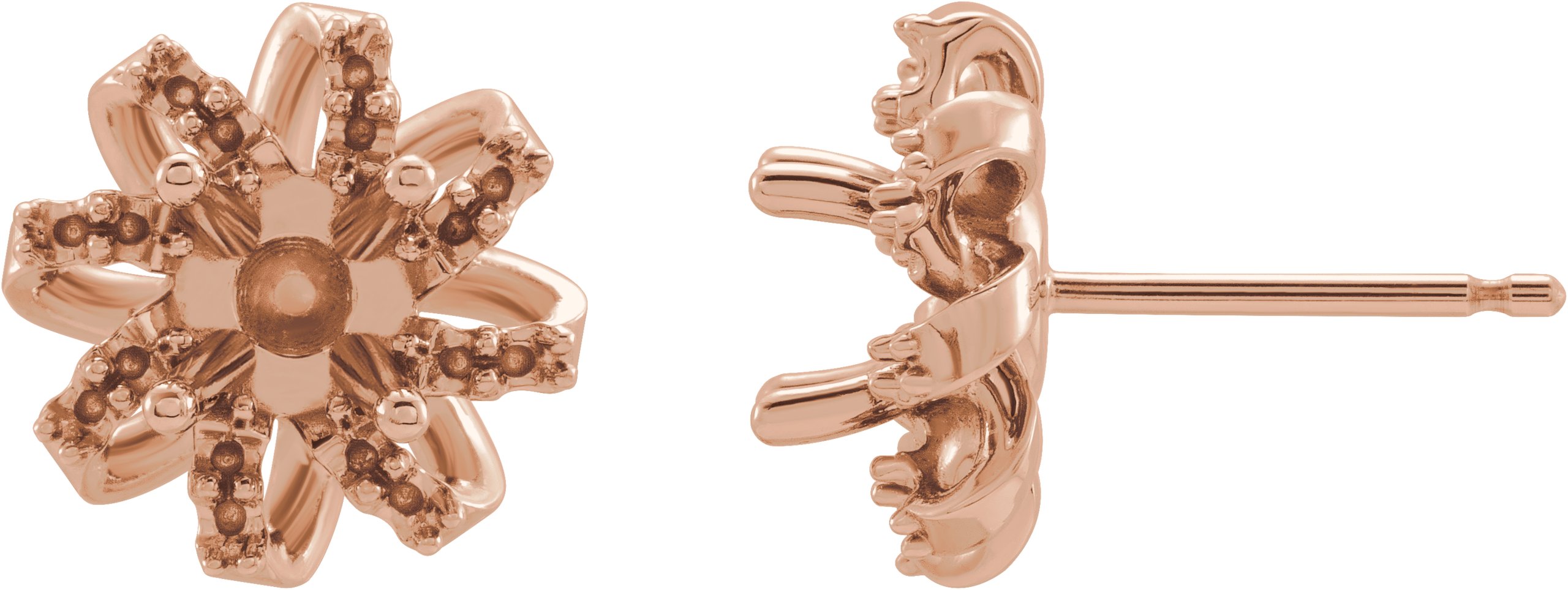 Round 4-Prong Halo-Style Twist Earrings