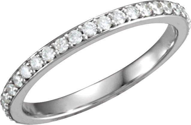 14K White 1/3 CTW Diamond Band