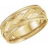 14K Yellow 7 mm Design Band with Satin Finish and Milgrain Size 5 Ref 179342