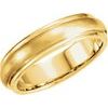 14K Yellow 5 mm Grooved Band with Satin Finish Size 5 Ref 249280